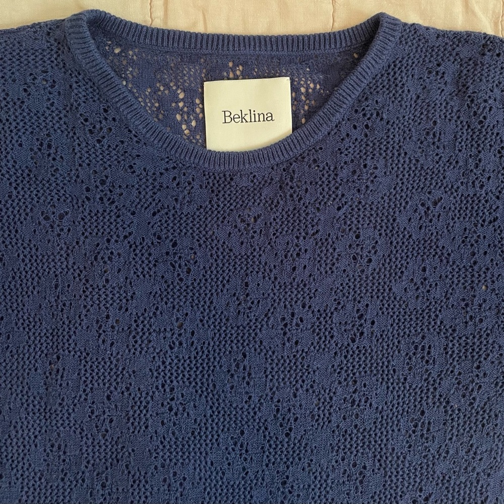 Beklina Edificio Lace T-Shirt in Ink, size M/L - Picture 6 of 8